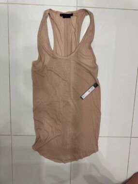 Alice and Olivia racerback tank in nude/blush